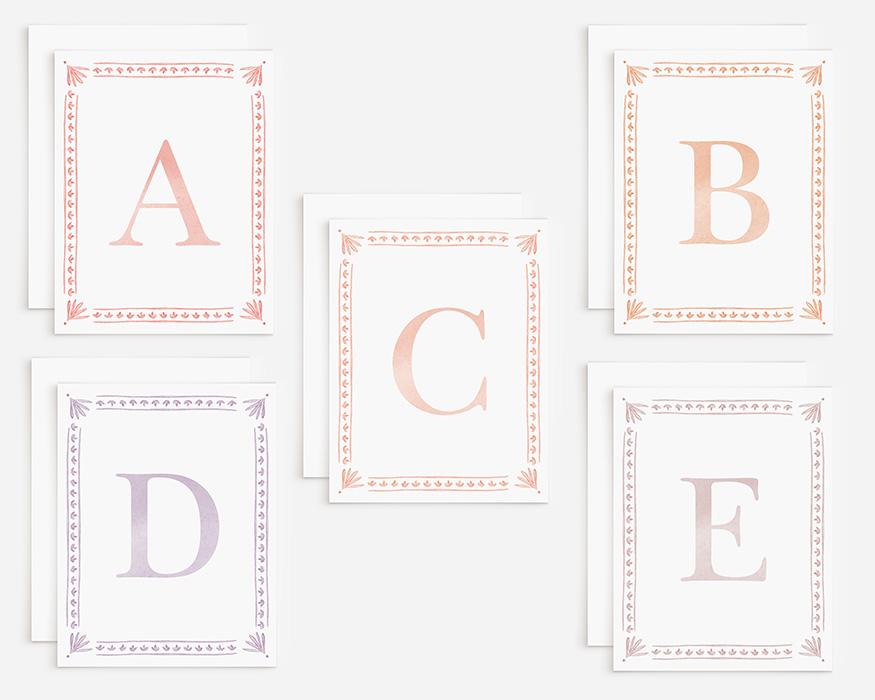 Boho Border Monogram Greeting Cards Box Of 10 - Image 5