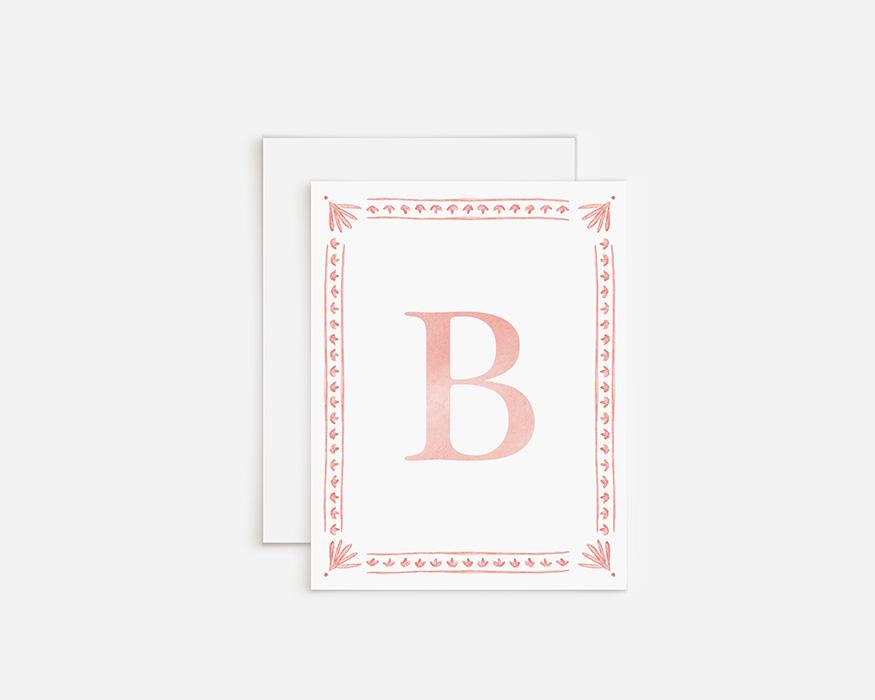 Boho Border Monogram Greeting Cards Box Of 10 - Image 2