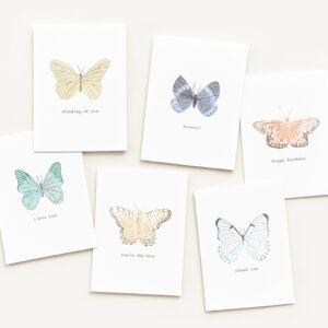 Butterfly Watercolor Greeting Cards Variety Pack Of 10