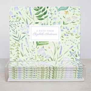 Tiny Blue Flowers Personalized Watercolor Greeting Cards