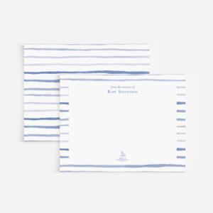 Sailboat Nursery Personalized Watercolor Baby Stationery