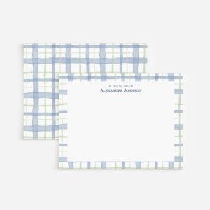 Plaid Personalized Stationery Set