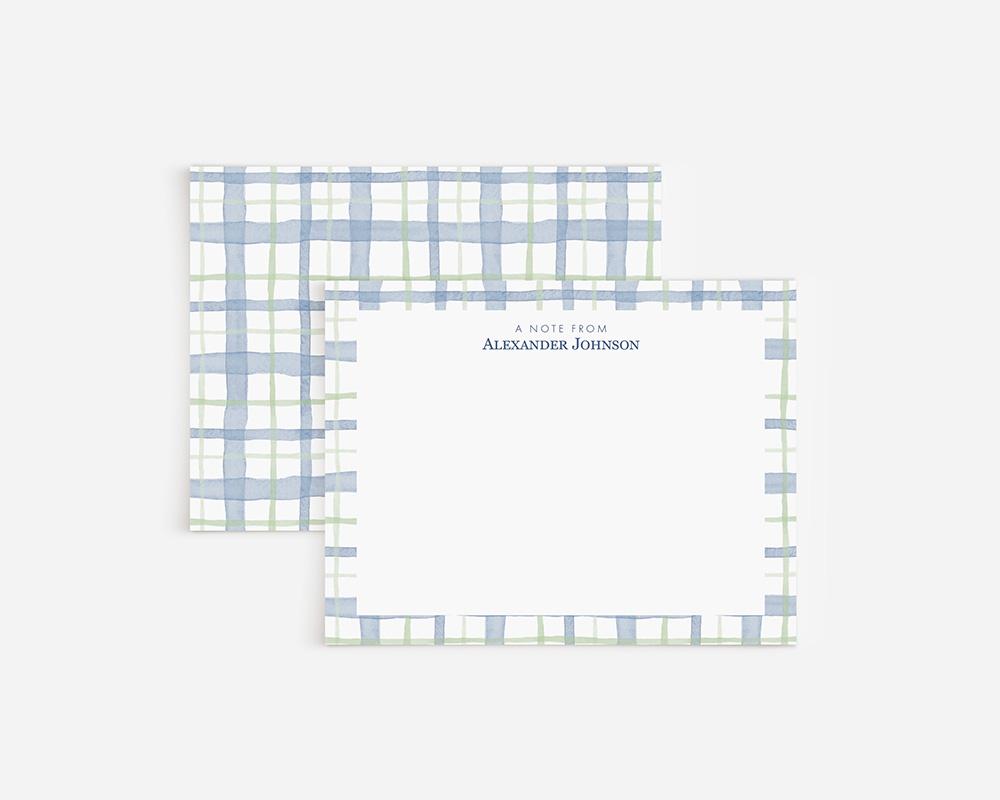 Plaid Personalized Stationery Set