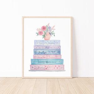Brontë Sisters Books Literary Art Print