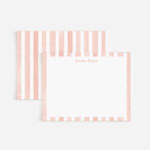 Cabana Stripes Watercolor Personalized Stationery Set