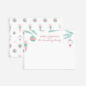Christmas Ornaments Personalized Stationery Set