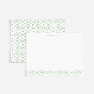 Floral Diamonds Patterned Personalized Watercolor Stationery Set