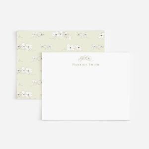 Dogwood Flowers Personalized Watercolor Stationery Set