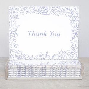 Elegant Roses Thank You Cards Box Of 10