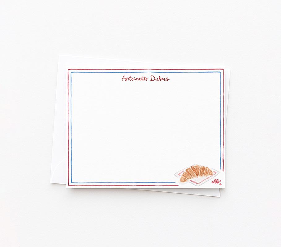 French Croissants Personalized Stationery Set - Image 3