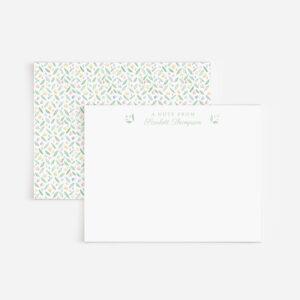 Tiny Pastel Flowers Personalized Watercolor Stationery Set