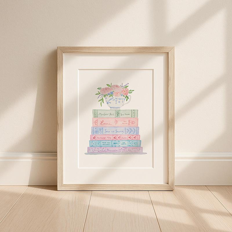 Jane Austen Books Literary Art Print - Image 2