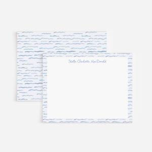 Ocean Waves Personalized Watercolor Stationery Set