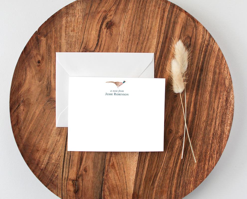 Pheasant Plaid Personalized Stationery Set - Image 3