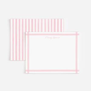 Striped Personalized Watercolor Stationery Set