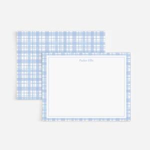 Plaid Pastel Watercolor Personalized Stationery Set