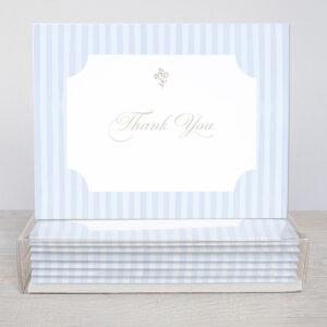 Simple Elegant Striped Thank You Cards Box Of 10
