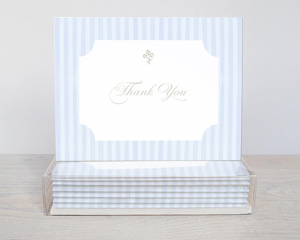 Simple Elegant Striped Thank You Cards Box Of 10
