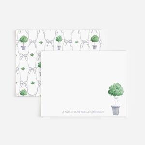 Topiaries And Bows Personalized Stationery Set
