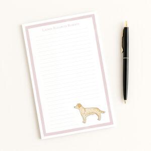 Colored Border Personalized Dog Notepad