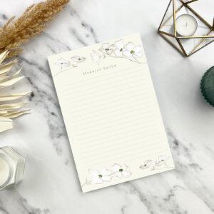 Dogwood Flowers Personalized Notepad