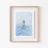 Green Buoy Watercolor Art Print