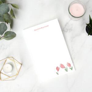 Tulip Flowers Personalized Notepad