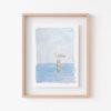 Seagull On A Piling Watercolor Art Print