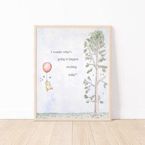 Winnie-The-Pooh Quote Watercolor Nursery Art Print
