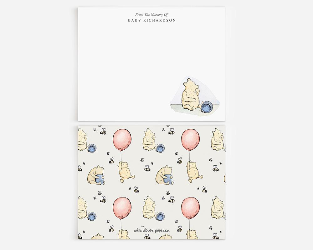 Winnie-The-Pooh Personalized Watercolor Nursery Stationery - Image 2