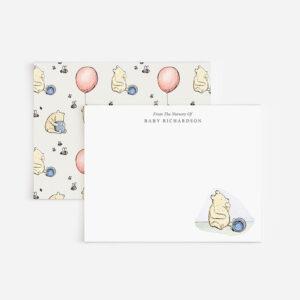 Winnie-The-Pooh Personalized Watercolor Nursery Stationery
