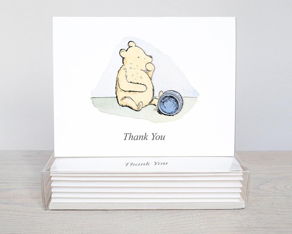Winnie-The-Pooh Baby Shower Thank You Cards Box Of 10