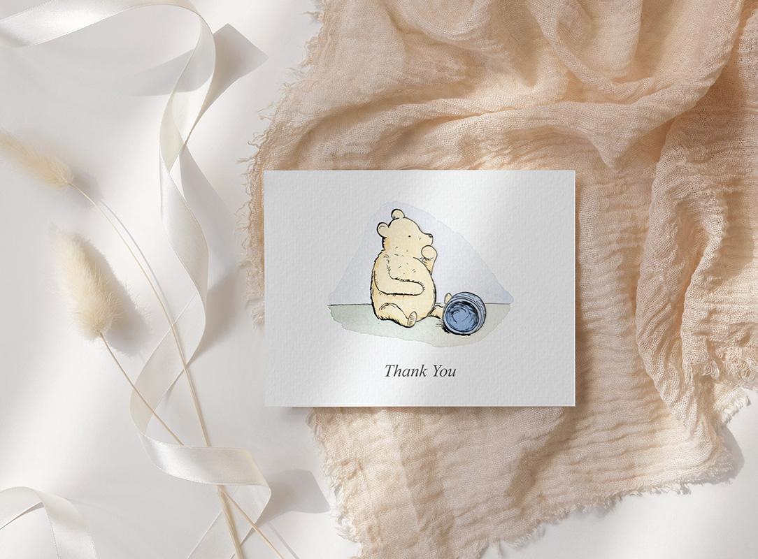 Winnie-The-Pooh Baby Shower Thank You Cards Box Of 10 - Image 3