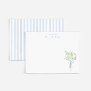 Bouquets And Stripes Personalized Stationery Set