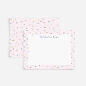Confetti Hearts Personalized Stationery Set