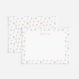 Ditsy Floral Pattern Personalized Stationery Set
