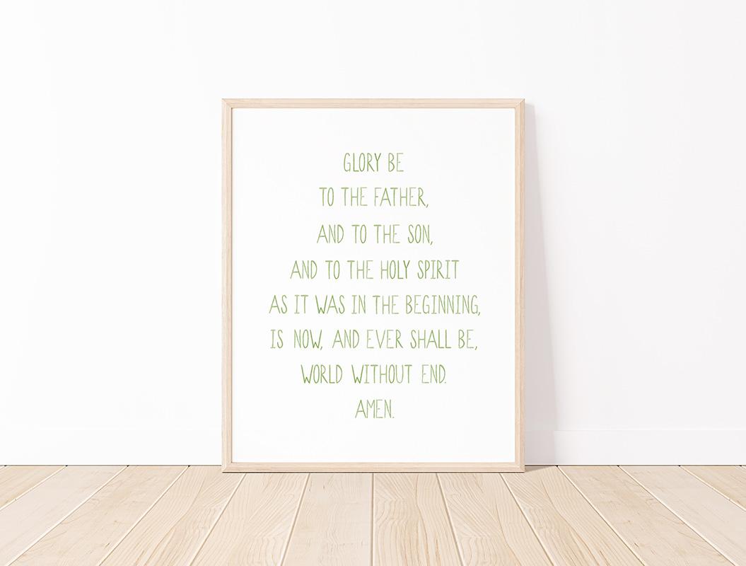Glory Be Doxology Prayer Watercolor Art Print