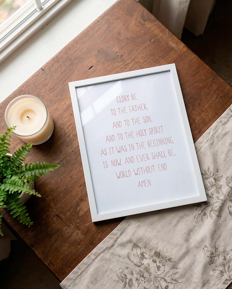Glory Be Doxology Prayer Watercolor Art Print - Image 2