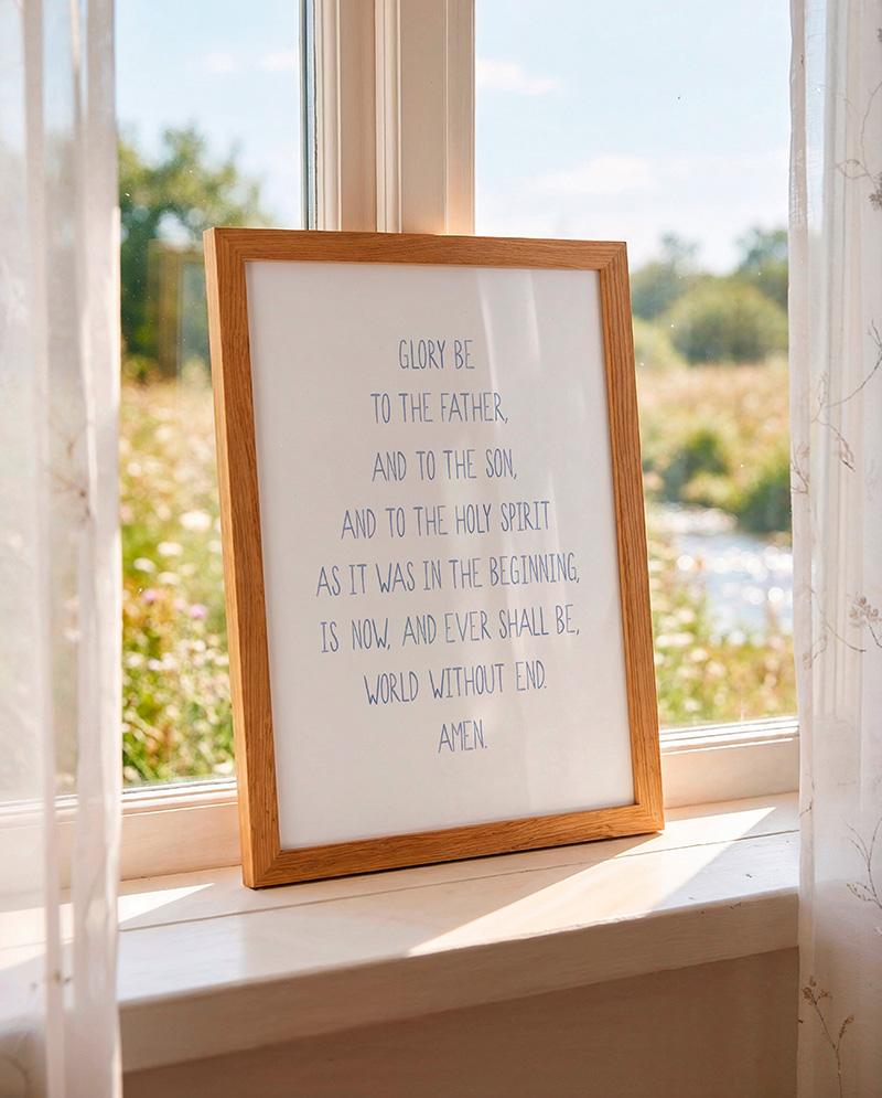 Glory Be Doxology Prayer Watercolor Art Print - Image 3