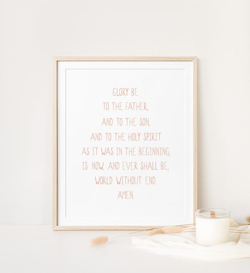 Glory Be Doxology Prayer Watercolor Art Print - Image 4