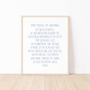 St. Michael Prayer Watercolor Art Print