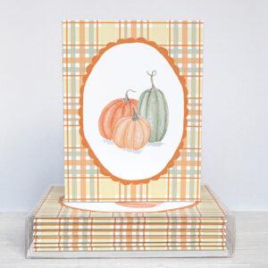 Watercolor Pumpkins Autumn Greeting Cards - Set Of 10