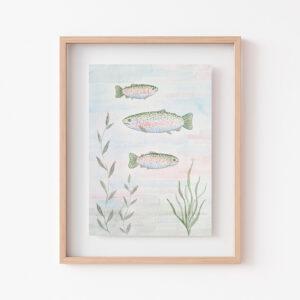 Rainbow Trout Watercolor Art Print 1
