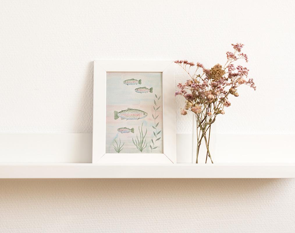 Rainbow Trout Watercolor Art Print 2 - Image 2