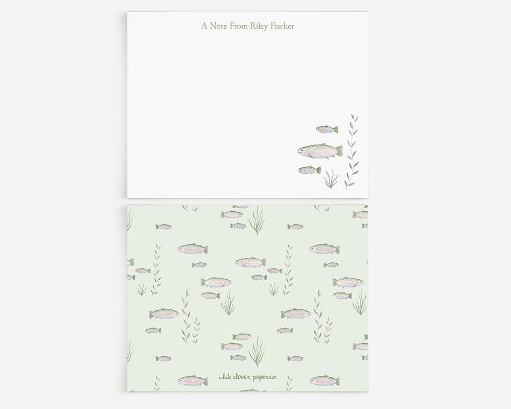 Rainbow Trout Personalized Stationery Set - Image 2