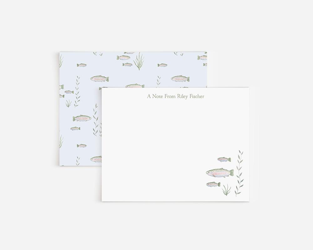 Rainbow Trout Personalized Stationery Set