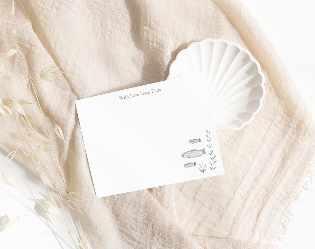 Rainbow Trout Personalized Stationery Set - Image 3