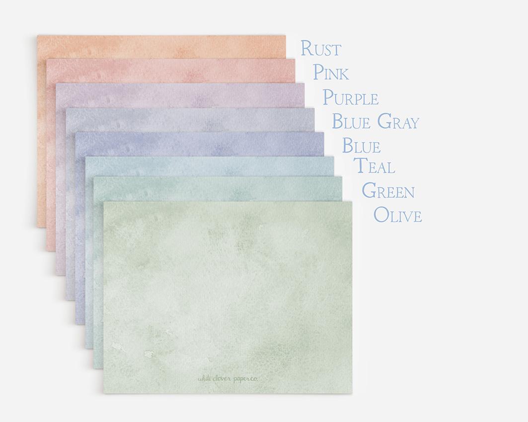 Monogrammed Stationery Set With Watercolor Background - Image 5