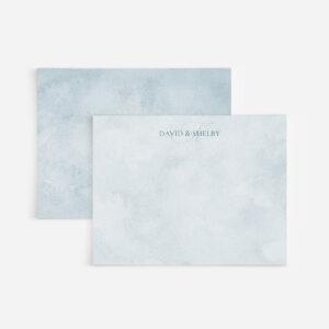 Monogrammed Stationery Set With Watercolor Background