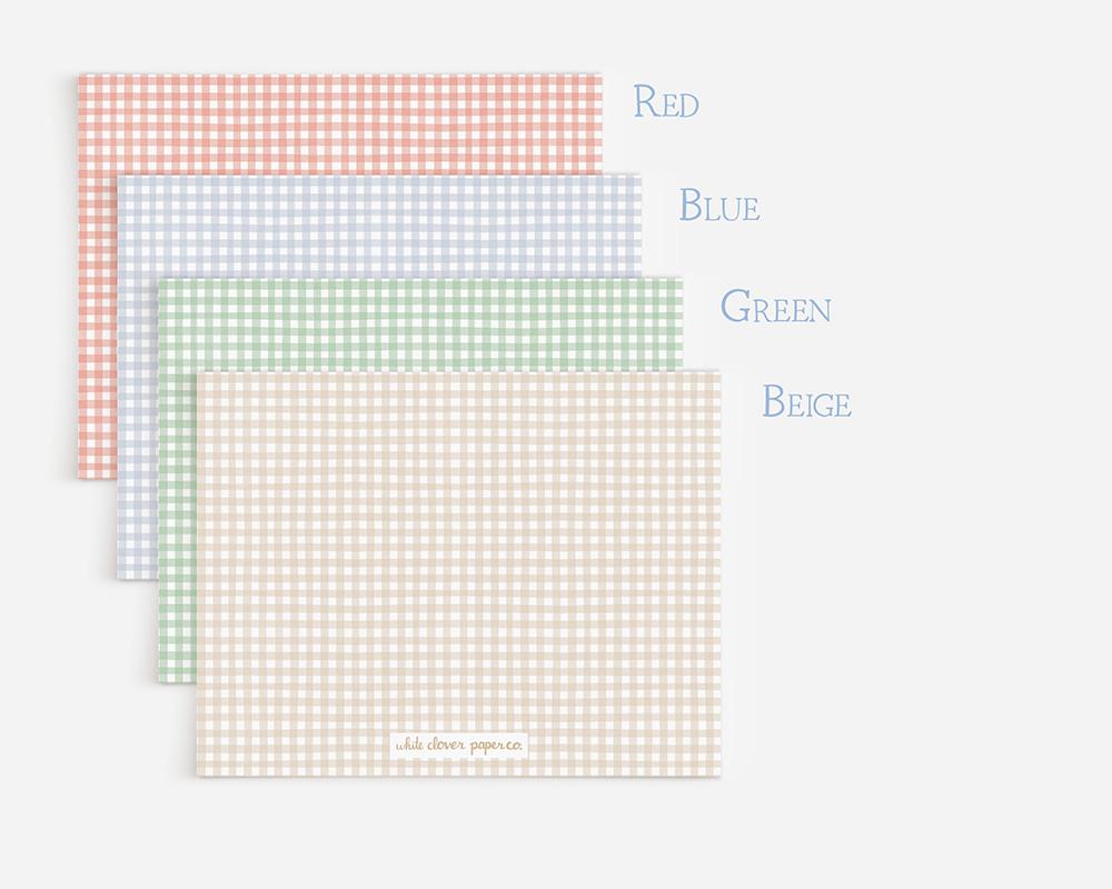 Apples And Gingham Personalized Stationery Set - Image 6